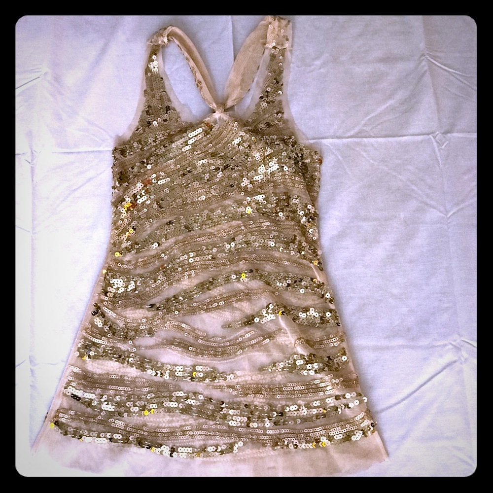 Gold Sequence Mini Dress